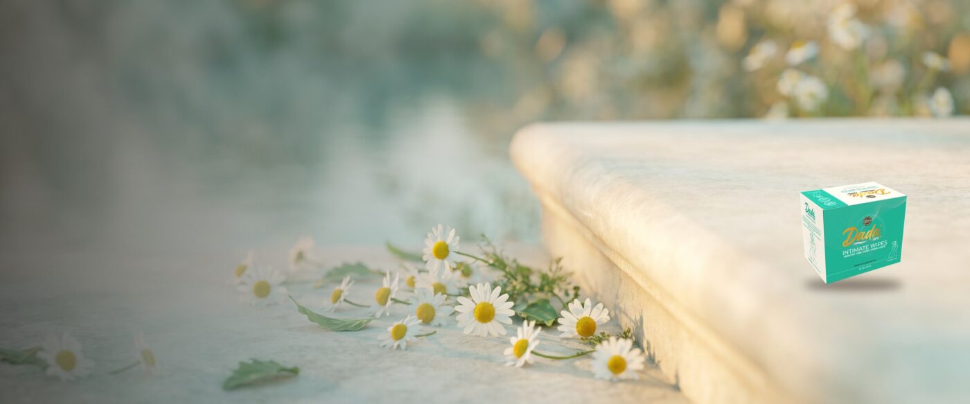 Dadacare Plus intimate wipes with chamomile flowers