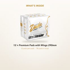 Dadacare Premium Pads with Wings 290mm – 12 Pack what's inside