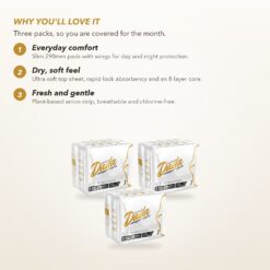 Dadacare Premium Pads with Wings 290mm – 3 Pack benefits