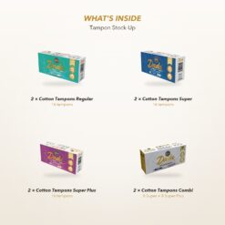 Dadacare Plus Tampon Stock-Up bundle what's inside